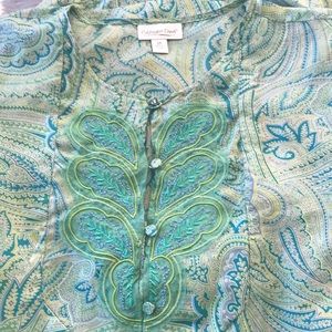 Coldwater Creek 100% silk Tunic